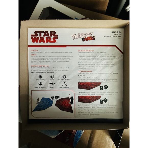 Star Wars Yahtzee Hasbro Gaming Duels Game Dice Rollin Battle 2015 Complete Set - Picture 3 of 8